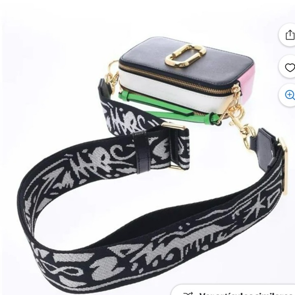 Stylish Black Crossbody Bag with Gold Accents - Picture 1 of 6